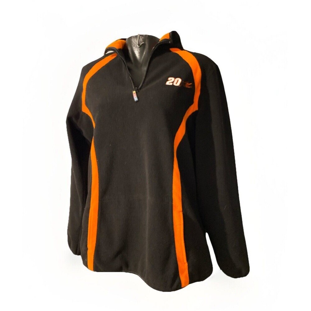 Women's Fleece Chase Tony‎ Stewart XL NASCAR Pullover 3/4 Zipper Black Orange
